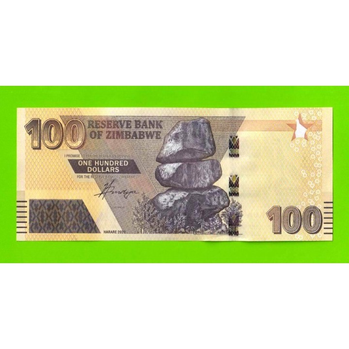 Зимбабве - 100 долларов - 2020 (AK) - UNC!!!