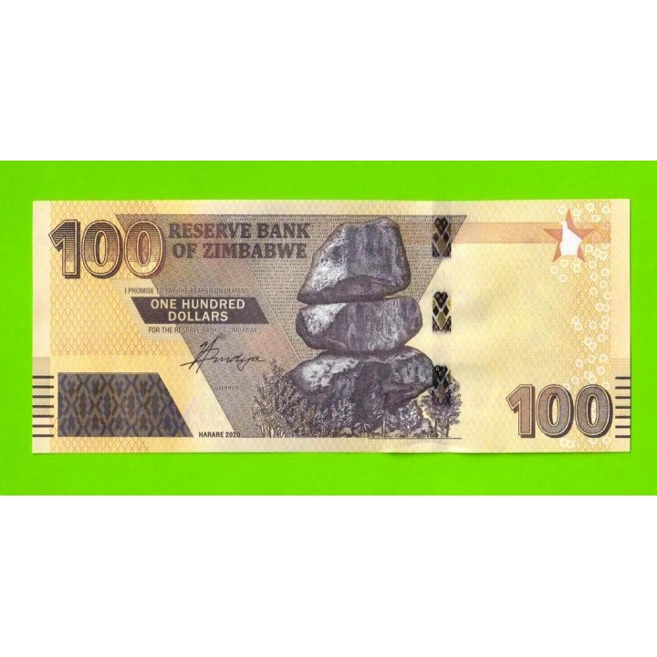 Зимбабве - 100 долларов - 2020 (AK) - UNC!!!