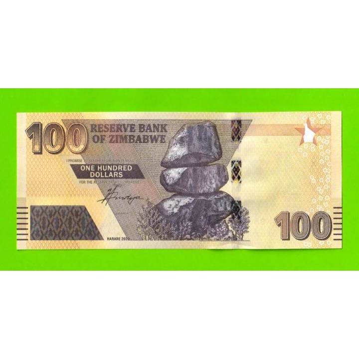Зимбабве - 100 долларов - 2020 (AK) - UNC!!!