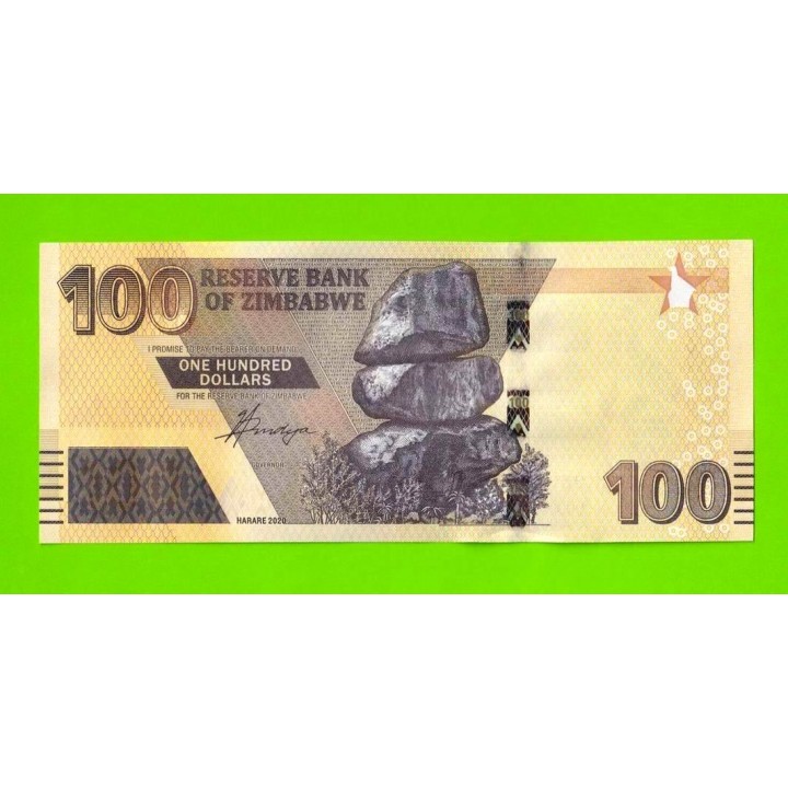 Зимбабве - 100 долларов - 2020 (AK) - UNC!!!