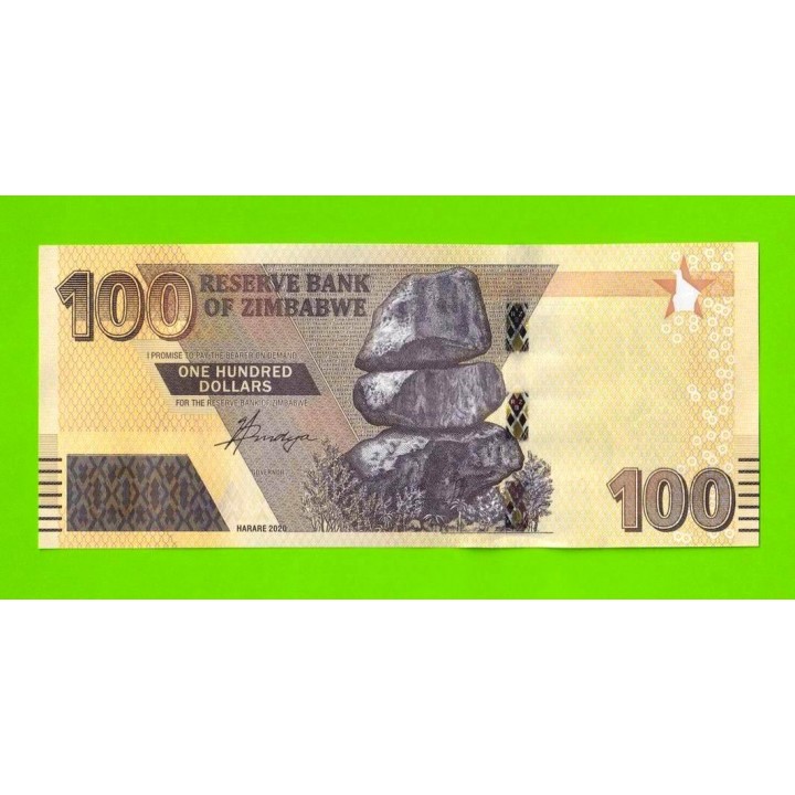 Зимбабве - 100 долларов - 2020 (AK) - UNC!!!
