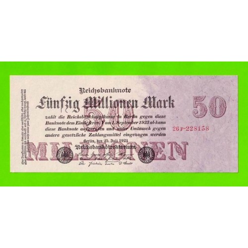 Германия, Берлин - 50000000 / 50 миллионов марок - 1923 - aUNC+!!!