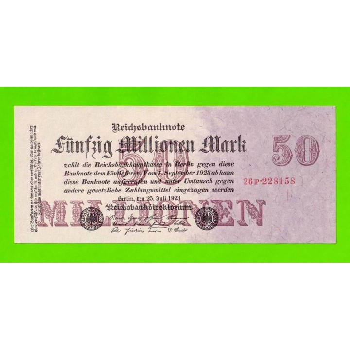 Германия, Берлин - 50000000 / 50 миллионов марок - 1923 - aUNC+!!!