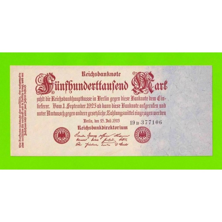 Германия, Берлин - 500000 марок - 1923 - aUNC+!!!