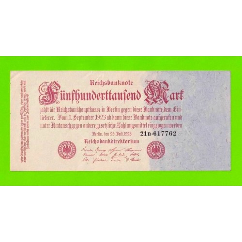 Германия, Берлин - 500000 марок - 1923 - aUNC!!!