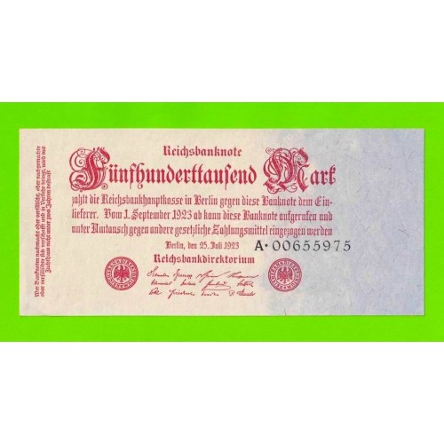 Германия, Берлин - 500000 марок - 1923 - aUNC+!!!