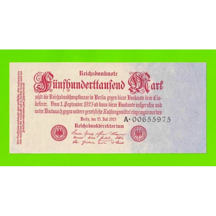 Германия, Берлин - 500000 марок - 1923 - aUNC+!!!