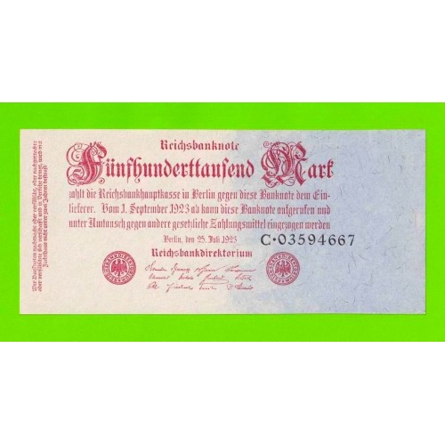Германия, Берлин - 500000 марок - 1923 - aUNC+!!!