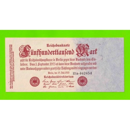 Германия, Берлин - 500000 марок - 1923 - aUNC+!!!