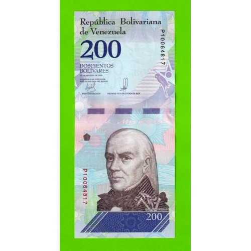 Венесуэла - 200 боливаров - 2018 (P) - UNC!!!