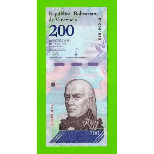 Венесуэла - 200 боливаров - 2018 (P) - UNC!!!