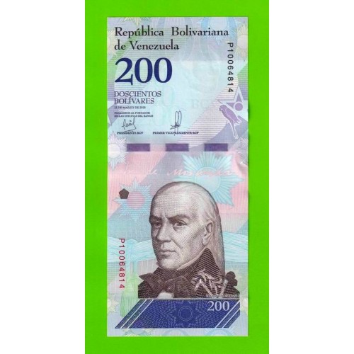 Венесуэла - 200 боливаров - 2018 (P) - UNC!!!