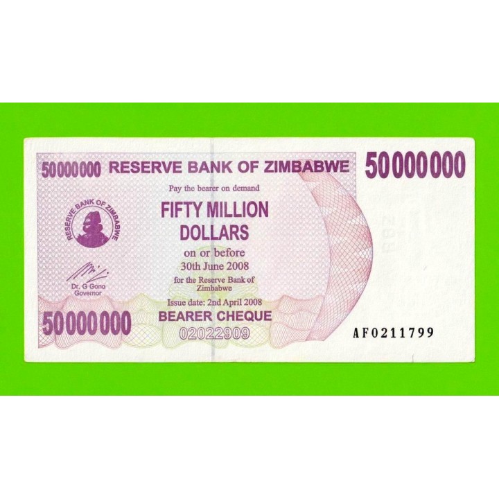 Зимбабве - 50000000 / 50 миллионов долларов - 2008 (AF)