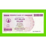 Зимбабве - 50000000 / 50 миллионов долларов - 2008 (AL)