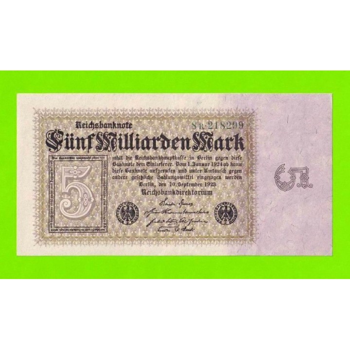 Германия - 5000000000 / 5 миллиардов - 1923 - XF+!!!