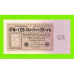 Германия - 5000000000 / 5 миллиардов - 1923 - XF+!!!