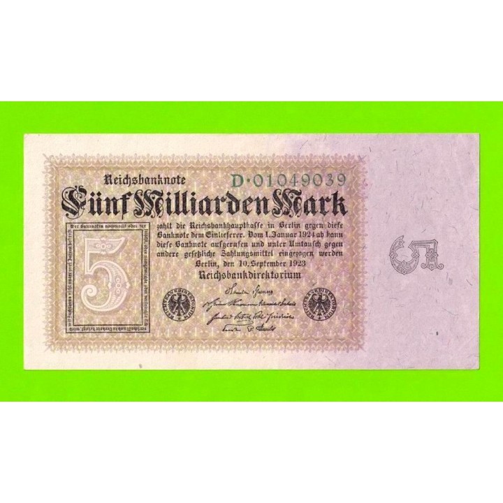 Германия - 5000000000 / 5 миллиардов - 1923 - XF+!!!