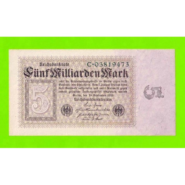 Германия - 5000000000 / 5 миллиардов - 1923 - XF+++!!!