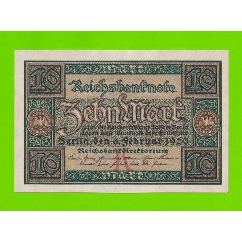 Германия - 10 марок - 1920 - UNC!!!
