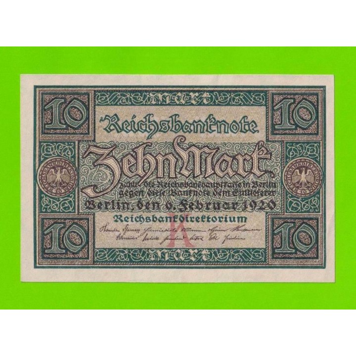 Германия - 10 марок - 1920 - UNC-!!!