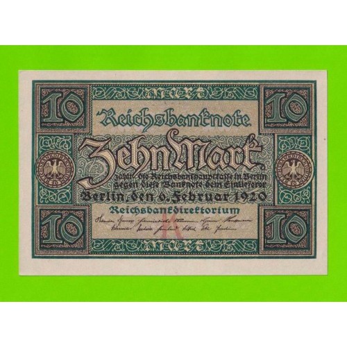 Германия - 10 марок - 1920 - UNC!!!