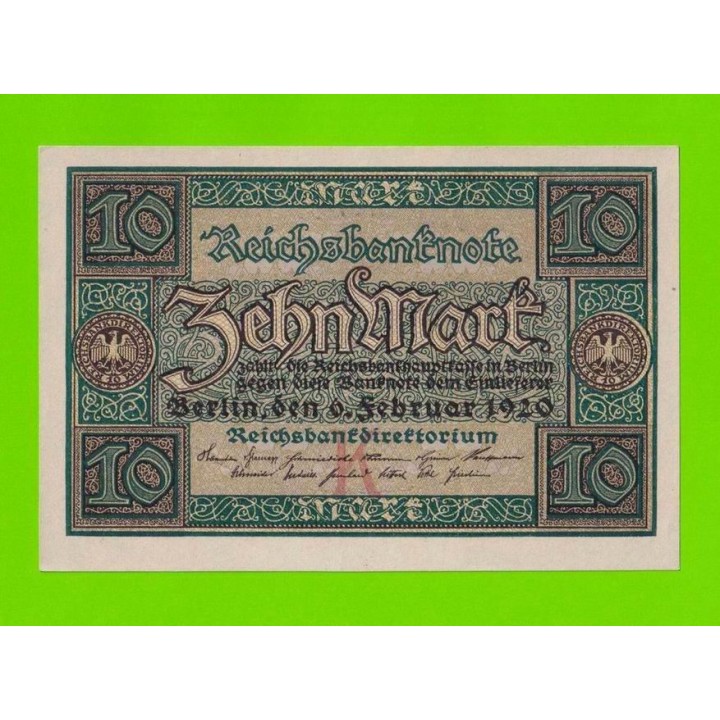 Германия - 10 марок - 1920 - UNC!!!