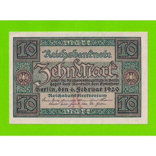 Германия - 10 марок - 1920 - UNC-!!!