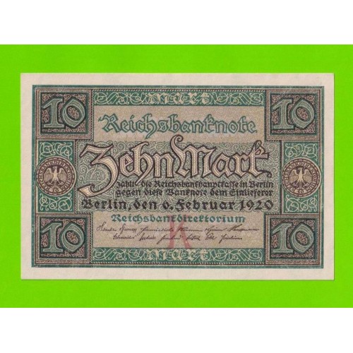 Германия - 10 марок - 1920 - UNC!!!