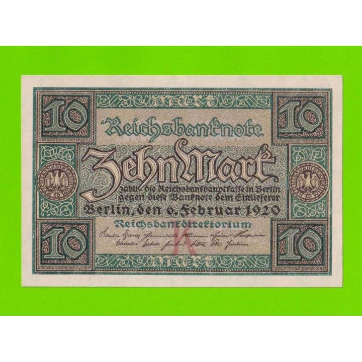 Германия - 10 марок - 1920 - UNC!!!