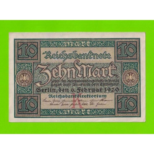 Германия - 10 марок - 1920 - aUNC!!!