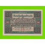 Германия - 10 марок - 1920 - aUNC!!!