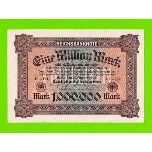 Германия - 1000000 / 1 миллион марок - 1923 - aUNC!!!