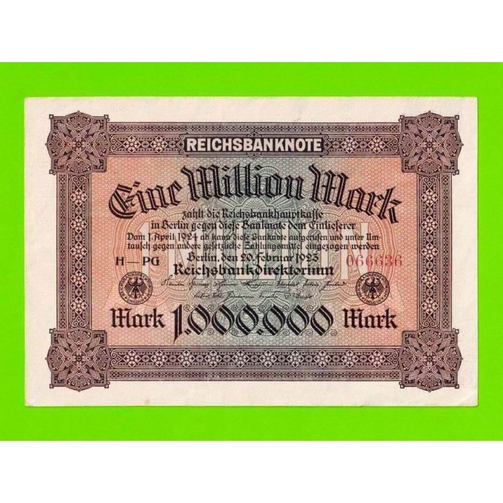Германия - 1000000 / 1 миллион марок - 1923 - aUNC!!!