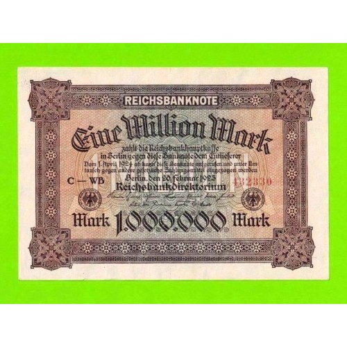 Германия - 1000000 / 1 миллион марок - 1923 - aUNC+!!!
