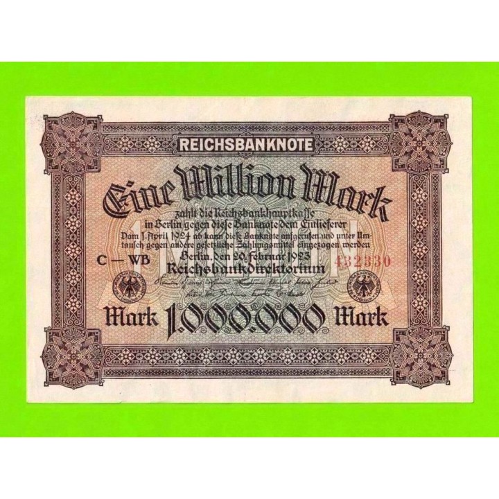 Германия - 1000000 / 1 миллион марок - 1923 - aUNC+!!!