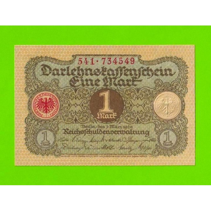 Германия - 1 марка - 1920 - UNC!!!