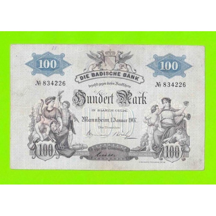 Германия, Баден - 100 марок - 1907