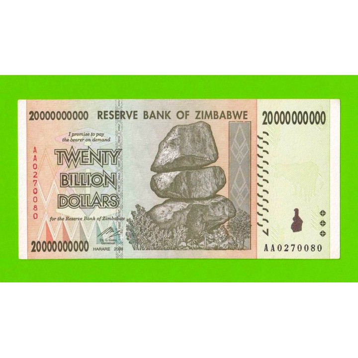 Зимбабве - 20000000000 / 20 миллиардов долларов - 2008 (AA)