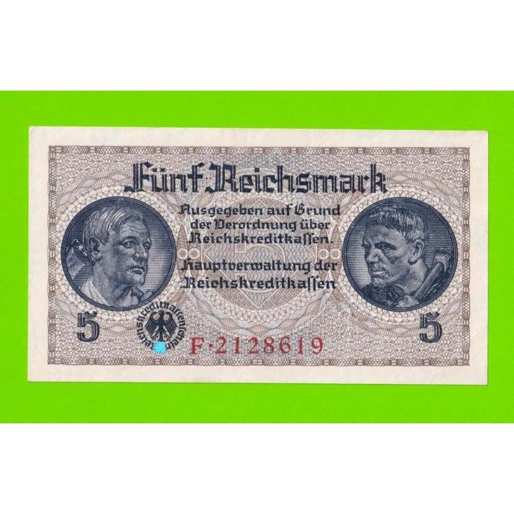 Германия - 5 марок (рейхсмарок) - 1939 (1940 - 1945) - XF+++!!!