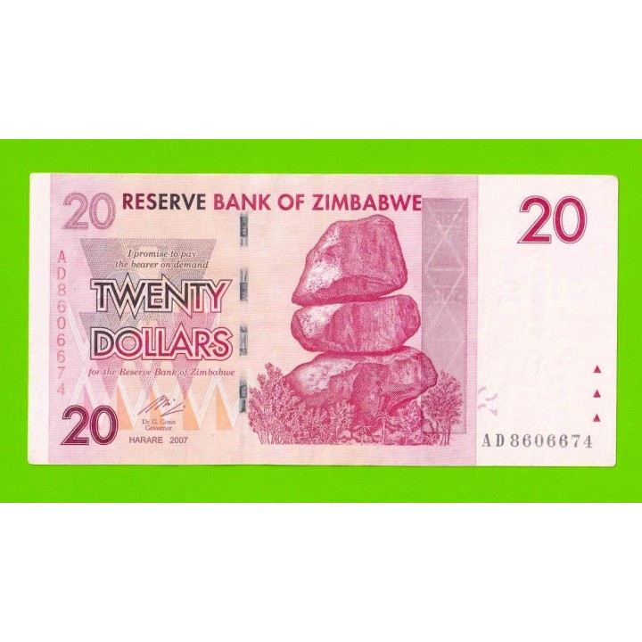 Зимбабве - 20 долларов - 2007 (AD)