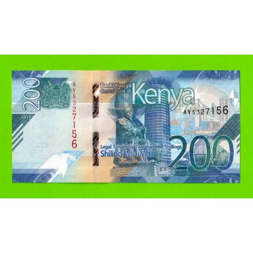 Кения - 200 шиллингов - 2019 - UNC!!!