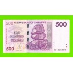 Зимбабве - 500 долларов - 2007 (AA)
