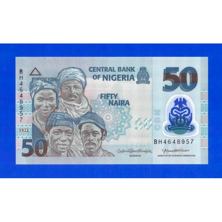 Нигерия - 50 найра - 2022 - полимер - UNC!!!