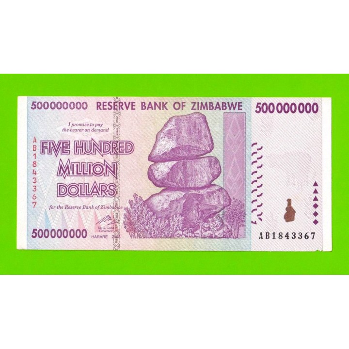Зимбабве - 500000000 / 500 миллионов долларов - 2008 (AB)