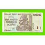 Зимбабве - 500000 долларов - 2008 (AA)
