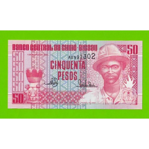 Гвинея-Бисау - 50 песо - 1990 (AB) - UNC!!!