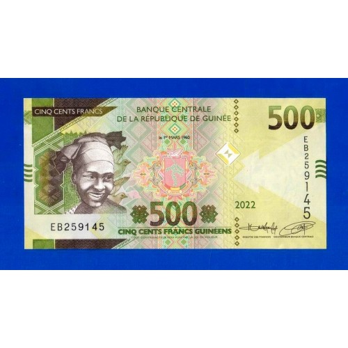Гвинея - 500 франков - 2022 - UNC!!!