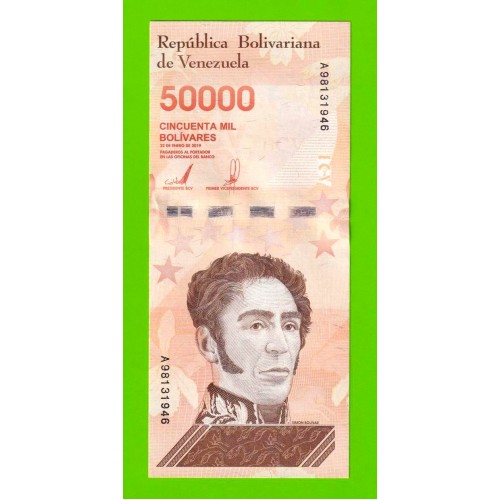 Венесуэла - 50000 боливаров - 2019 (A) - UNC!!!