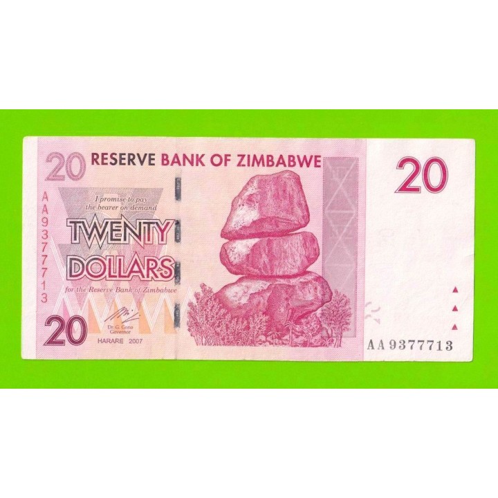 Зимбабве - 20 долларов - 2007 (AA)