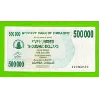 Зимбабве - 500000 долларов - 2007 (AA)
